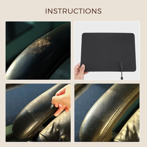 JDLUGH Sofa Leather Repair Patch Tape, 8.2x11 Inch, 2PCS, Brownish Brown - color: brownish brown, size: 8.2x11 Inch