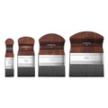 Fuumuui 4pcs Flat Paddle Paint Brush Set, Scale Brushes, Large Blending Paint Brush, Wide Flat Paint Brushes with Short Ergonomic Handle for Oil and Acrylic Paints(1'', 2'', 3'', 4'') - color: Brown