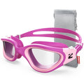 ZIONOR Swim Goggles, G1 SE Swimming Goggles Anti-Fog for Adult Men Women - color: B6-clear Lens Rose Frame