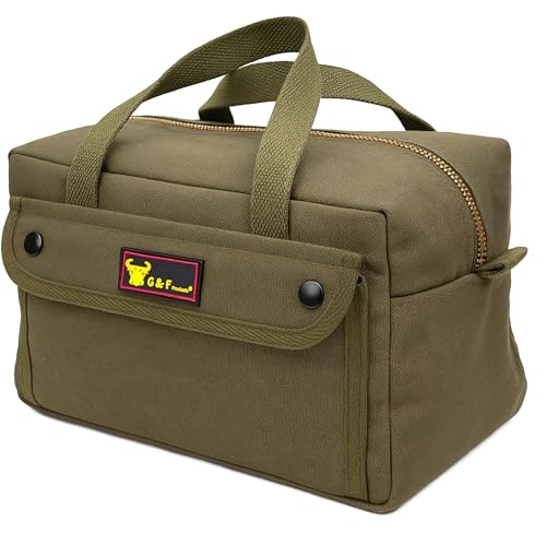 G & F Products Waxed Canvas Military Duffle Bag, 24 Inch, Heavy Duty Travel - color: Olive Green