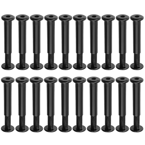 20 Sets M5 x 28mm Black Binding Post Screws,Hex Drive Rivet Socket - size: M5 x 28mm
