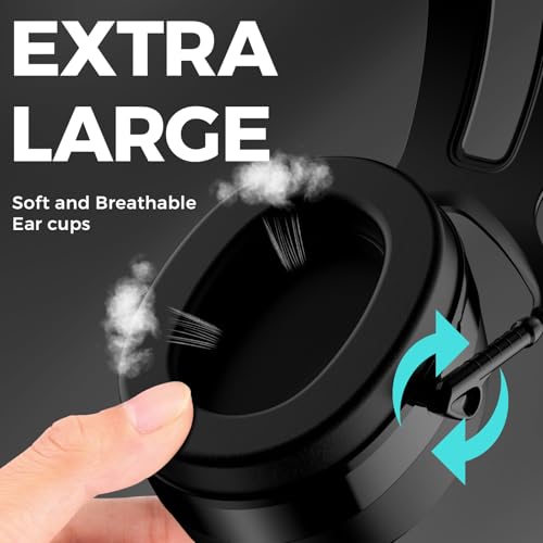 ProCase Extra Large SNR 37dB Noise Cancelling Headphones NRR 30dB Ear Muffs - color: Black