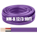 12/3 Wire with Ground - 10FT 12 Gauge NM-B Non-Metallic Sheathed Cable 100% Pure Copper 12 AWG 3 Conductor Residential Indoor Wire for Outlets, Switches, Other Loads and Lighting Wiring Projects etc. - size: 10FT, style: 12AWG/3