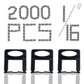 2000 Pcs Tile Leveling System Base Refill Pack, 1/16‘’ Tile Spacer, Suitable for Most Tile Grouting Applications, Easy to Install and Remove - color: 2000 Pcs, size: 1/16"