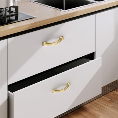 10 Pack Cabinet Handles with Gold Pulls (3 Inch) - color: Gold, size: 3 inch（76mm）, style: 10 Pack