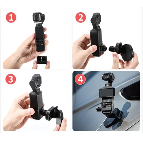 GoolRC Magnetic Camera Mount, DJI OSMO Magnetic Mounts for Pocket 3, Multi Angle Adjustable Magnets Suitable for Pocket 3, Gopro, Mount Holder Adapter Kit with 1/4 Screw Hole