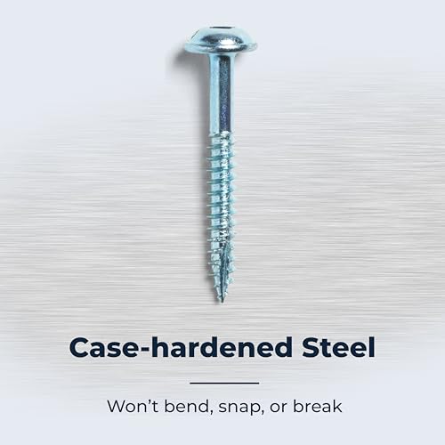 Kreg Zinc Pocket-Hole Screws, Pocket Hole Screws, 250 Count, 1-1/4 Inch - size: 1.25 inches