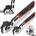 8” 12” Pipe Wrench Set, Self Adjusting Pipe Wrench, Multi-function Self-locking Pipe Vise Wrench Set, for 3/8” to 1-11/16" (9-43mm) Pipe Fittings, Standard Nuts and Irregular Nut - color: 8”+12”