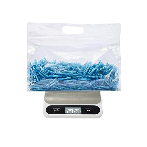 600PCS Butt Connectors Heat Shrink - Blue 16-14 AWG Electrical Connections - Tinned Red Copper 0.8mm - Automotive Marine Stereo Boat Crimps - Waterproof and Insulated - size: Blue AWG 16-14