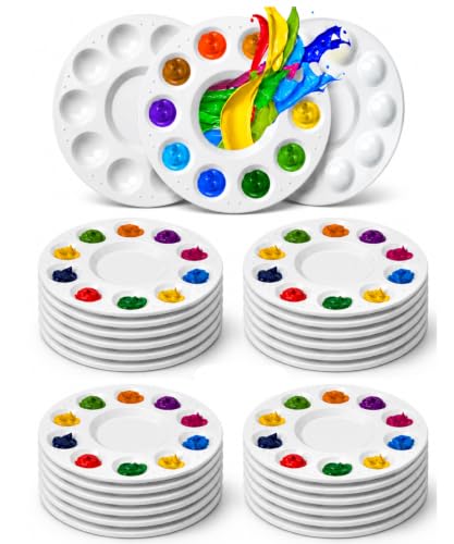 Mr. Pen-Bulk Round Paint Tray Palettes, 24 Pack - size: 24 Pack