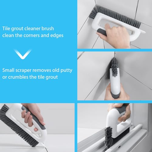 Lumkew Grout Cleaning Brush Cleaner for Floors Tile, Black, 1 Pcs - color: Black