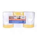 TAPEBEAR Pre-Taped Masking Film Tape and Drape 22" x 30Yards 3Rolls - size: 550mm x 27m