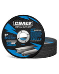 CRALY 5 Inch Cut-Off Wheels for Cutting Metal & Stainless Steel, Professional Grade Ultra Thin Metal Cutting Disc for Angle Grinder & Die Grinder, 7/8 in Arbor, 25-Pack(30112501-25) - style: 5 Inch,25pcs