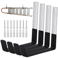 4 Pcs Heavy Duty Garage Hooks, Stainless Steel Wall Mount Utility Hooks Storage Tool Holder Hanger Organizer for Garden Hose, Ladder, Bike