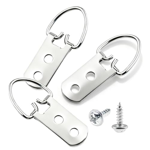 D-Ring Picture Hangers with Screws 30 Pack Hangers for Picture Frame 2Hole - size: 2hole_30pcs