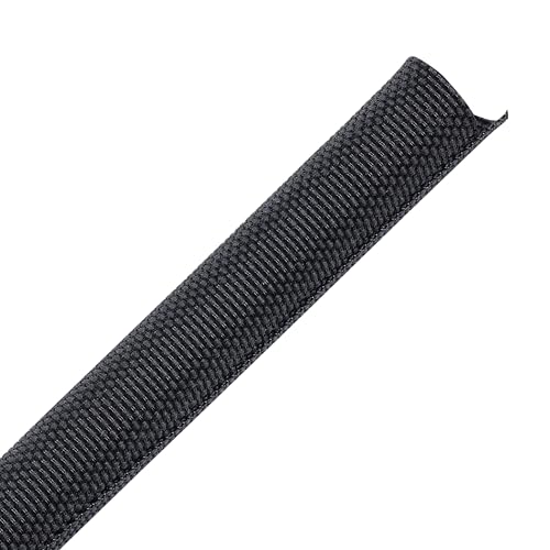 Black Braided Wire Loom Mesh Woven Split Sleeving 3/8''-18ft - style: 3/8" - 18 Feet