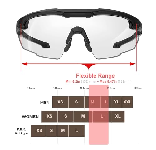 HTS HUNTERSKY Ballistic Tactical Shooting Glasses ANSI Z87+ UV400 Protective Eyewear - color: S57black Af Clear Lensx5