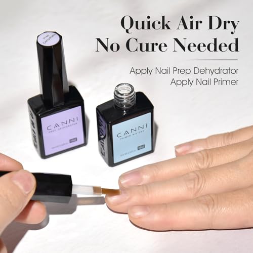 CANNI 2Pcs Nail Dehydrator and Primer Set, Air Dry Primer & Pre-dehydrator - color: Prep & Primer