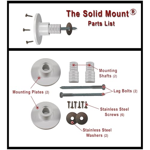 Grab Bar Mounting Kit for Fiberglass Showers - The Solid Mount Made in USA