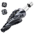 Cobalt Step Drill Bit 1/4" to 3/4", TiAlN Coating 4 Spiral Flute Step Bit - color: 1Pcs M35 Spiral