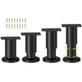 Wlrrcwdttc 4 Pcs Metal Adjustable Furniture Legs 3.15-4.72 inch, Adjustable Cabinet Legs for Sofa/Bed/Chair/Couch/Dresser/Table, Heavy Duty Bed Replacement Support Legs for Bed Frame/Bed Center Slat - size: 3.15-4.72 inch (4pcs)