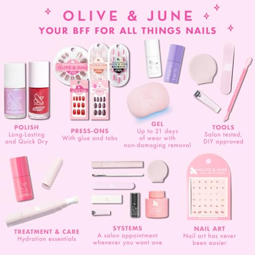 Olive & June Clean Up Brush | For Neat + Flawless At-Home Manicures | Erase Stray Polish & Perfect Edges | Rounded Flexible Tip | Vegan Bristles | Reusable & Durable