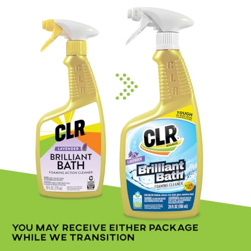 CLR Brilliant Foaming Action Bathroom Cleaner Spray 26 oz. Bottle 2 Pack - style: Brilliant Bath Lavender