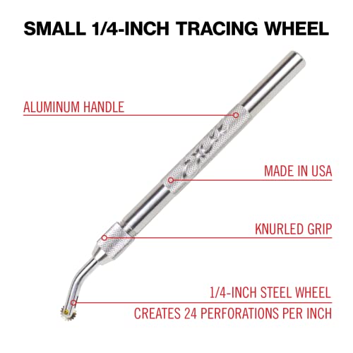Excel Blades Pounce Wheel Set of 3, Stainless Steel, Aluminum Handles - color: Pounce Wheel Set