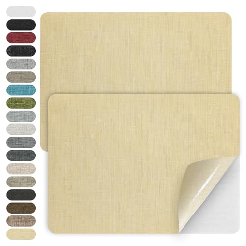 WILDREEDS 2 Pcs 8 x11 Inch Linen Repair Patches, Self-Adhesive Fabric Patch for Sofas, Couch, Furniture,Tote Bags, Car Seats (Light Beige) - color: Light Beige