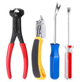 Construction and Upholstery Staple Remover Tack Puller Nail Remover Tool Set Nail Puller Plier, Staple Puller, Tack Lifter, Fastener Remover, for Furniture Floor Wall Wooden Case Car Photo - color: 4 Pcs