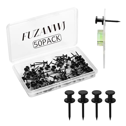 FUZANWJ 50Pcs Double Headed Picture Hanging Nails, Picture Hangers, 50pcs