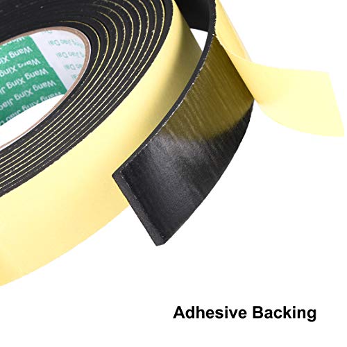 uxcell Sealing Foam Tape 30mm Wide 3mm Thick 4m/13ft Long, Self Adhesive Weather Strip for Window Door Insulation, Pack of 2 - size: 30mmx3mmx4m