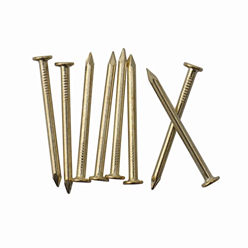 JEGONFRI 550PCS 1" x 16Ga Brass Plated Finishing Nails - color: Gold, size: 1 In , 550 Pcs