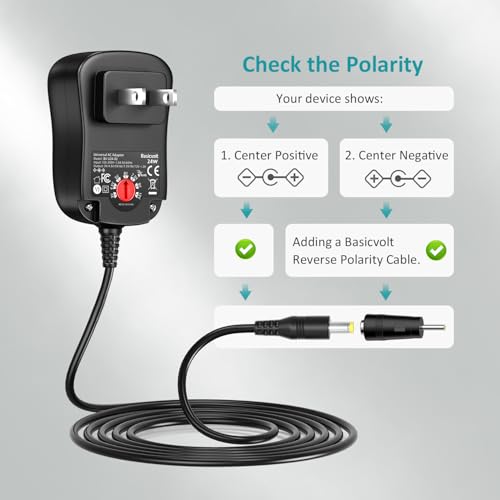 Universal AC Adapter 5V 9V 12V 2A DC Power Adapter Adjustable Power Supply - size: 24W 3-12V