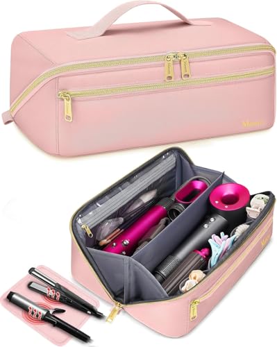 Mancro Hot Hair Tools Travel Bag Compatible with Dyson Airwrap - color: Pink, size: Standard
