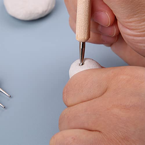 31 PCS Leather Craft Set, Include 20 Leather Stamping Tools, 1 Leather Hammer, 1 Swivel Knife, 5 Tracing Pen and 4 Tracing Paper, Leather Carving Tools Kit for Leather Crafting - color: 31 Pcs