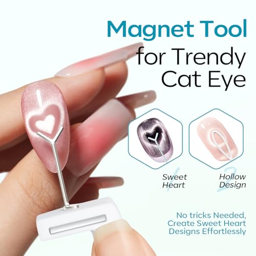 Modelones Cat Eye Magnet 5D Nail Magnet for Cateye Gel Polish Nail Stuff - color: A Rotating Cat Eye Magnet