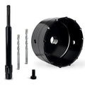 DECKRKAT 4-1/2" Concrete Hole Saw Kit,Electroplated Black Quenching Tech,Heavy-Duty Thickened Alloy Teeth,SDS Plus Shank & 2 Center Bits for Concrete,Brick,Stone. - size: (115mm)4-1/2"
