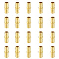 20-Pack EFIELD Pex 1/2" x 1/2"Straight Coupling Brass Crimp Fitting - size: Pack of 20, style: 1/2''x1/2''