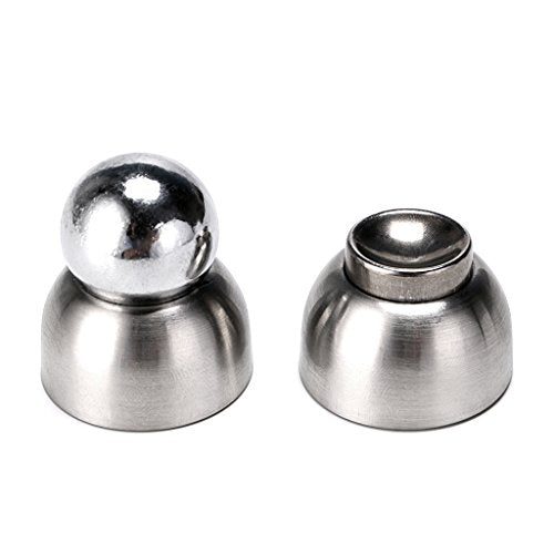 Sumnacon Powerful Magnetic Doorstop 2 Pcs Stainless Steel Mini Door Stopper - color: Silver