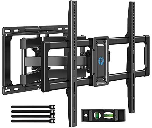 Pipishell Full Motion TV Wall Mount for 40–82 inch TVs, Swivel TV Wall Mount with Smooth Dual Arms, Wall Bracket Fits Most 55+ 65+ 75+ TVs, Max VESA 600x400mm, Fits 12″/16″ Wood Studs, up to 110 lbs - style: Fits 40-82" TVs / Max 16" Wood Stud