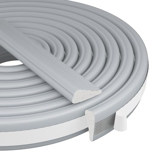 Kneelisa 3Pcs×196” Wedge-Shape Foam Window Weather Stripping Door Seal - color: Gray, size: 3pcs×196"