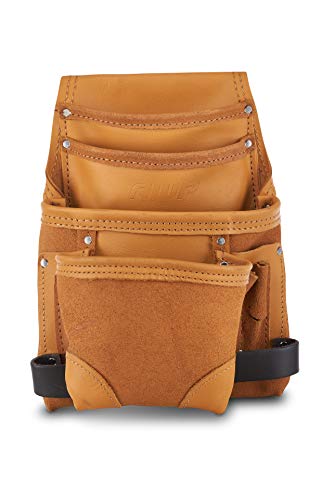 AWP Tool Pouch, Electrician Tool Pouch, Premium, Professional Multi-Pocket Organizer - size: 3 Pack, style: 10 Pocket Classic Leather Tool Pouch