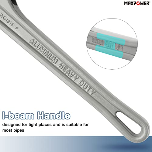 MAXPOWER Pipe Wrench Set 10" 14" 18", with 1" 2" 2.5" Jaw Capacity - size: 10, 14, 18-inch, style: Straight Pipe Wrench