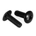 Mellewell #10-24 x 1-1/4" Truss Head Machine Screws, Full Thread, 18-8 Stainless Steel, Black Finish, Quantity 50 - color: Black, size: #10-24 x 1-1/4"