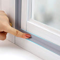 2 Pcs Draft Stopper Sweep, MOPMS Door Weatherproofing Stripping, Window Seal Strip Self-Adhesive Soundproof Seal Strip Cuttable Window Weather Stripping, Length 13.12Ft (2 Pcs x 6.56Ft) - color: Gray, size: 13.12 ft (2 pcs)