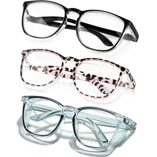 SQIMZAR Safety Glasses Goggles For Women Nurses Protective Eyewear,Anti Fog Safety Goggles - color: Leopard+blue+black