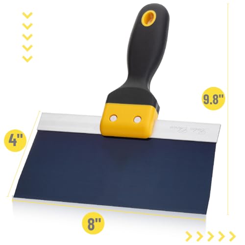 Bates- Taping Knife, 8 Inch, Blue Steel Drywall Taping Knife - size: 8 Inch