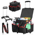 Large DIY Rolling Cleaning Caddy Bag, Cleaning Caddy with Wheels