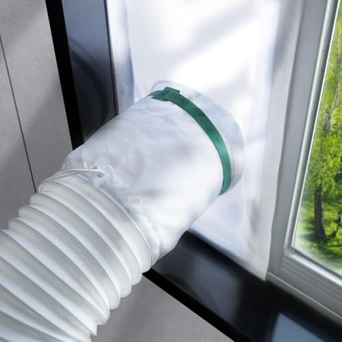LOVIGA Portable Air Conditioner Window Kit, Window Vent Kit Seal Kit for Portable Air Conditioner Dryer, 10x40~64 Inch Length Adjustable Upgraded 100% Sealing Waterproof Easy to Install - color: Sliding/Hung Window-10"x64" (25x162cm)